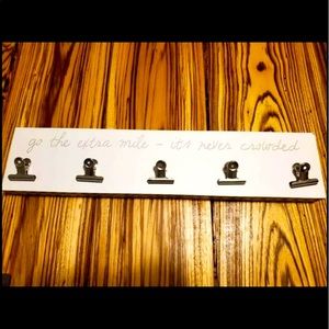 “Go the extra mile” photo holder
